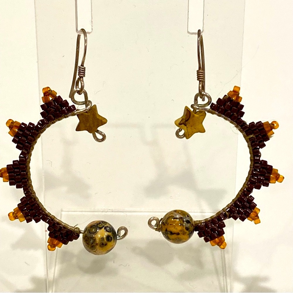 Vintage 90’s Handcrafted Wire dangle Earrings Pierced Ears